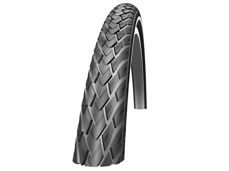 SCHWALBE Schwalbe Marathon Wired Tyre 26x1.50 w/ KevlarGuard Reflective S/Wall click to zoom image